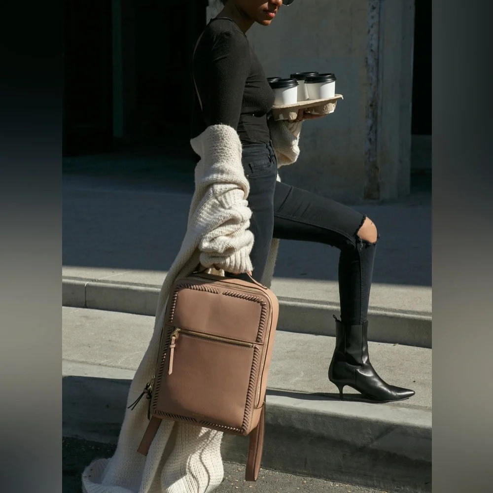 Calpak Kaya 15 inch Mauve Laptop Backpack - Picture 11 of 12